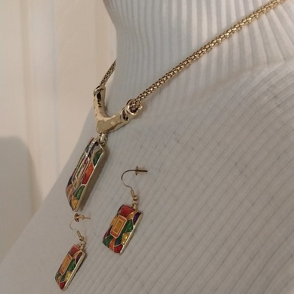 2956 Two Necklace with Earrings Lot - Picture 12 of 12